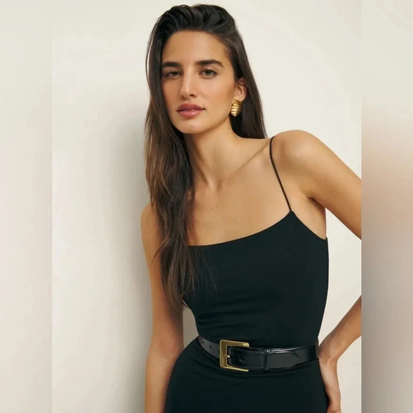 Reformation Pavia Knit Black Midi Dress Size S B178 - Picture 5 of 8